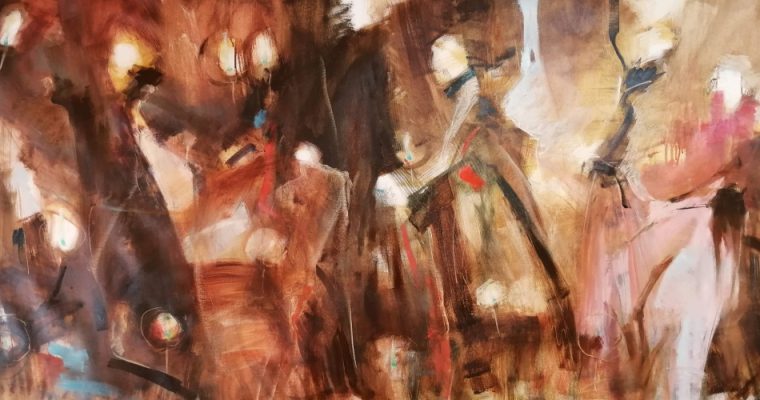 Malerei von Olga David im Bildungszentrum Maikammer