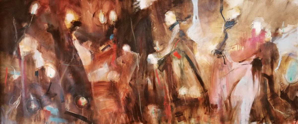 Malerei von Olga David im Bildungszentrum Maikammer